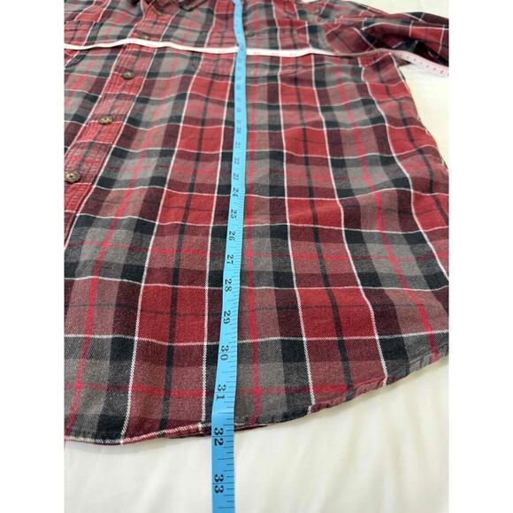 Duluth Trading Co Plaid Long Sleeve Button Front Chest Pockets Casual Shirt 2XL - Picture 4 of 6